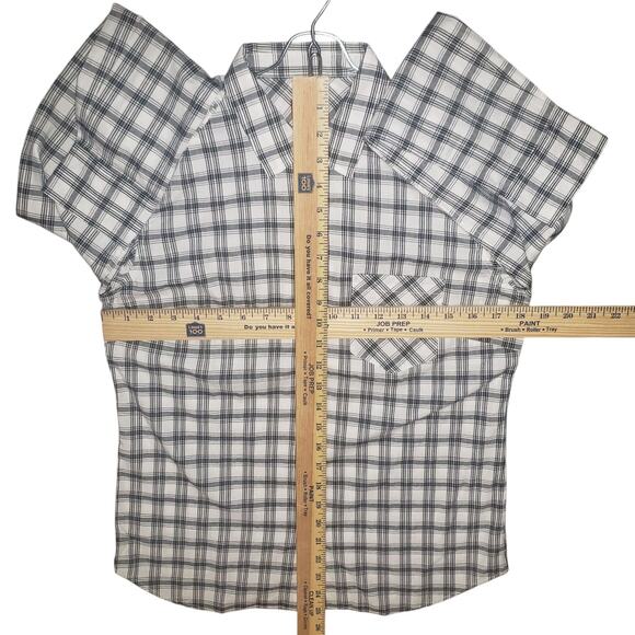 UNTUCKit Women’s Plaid Cotton Shirt Size 4 Black Gray Button-Up NWT Classic Fit - Picture 2 of 7